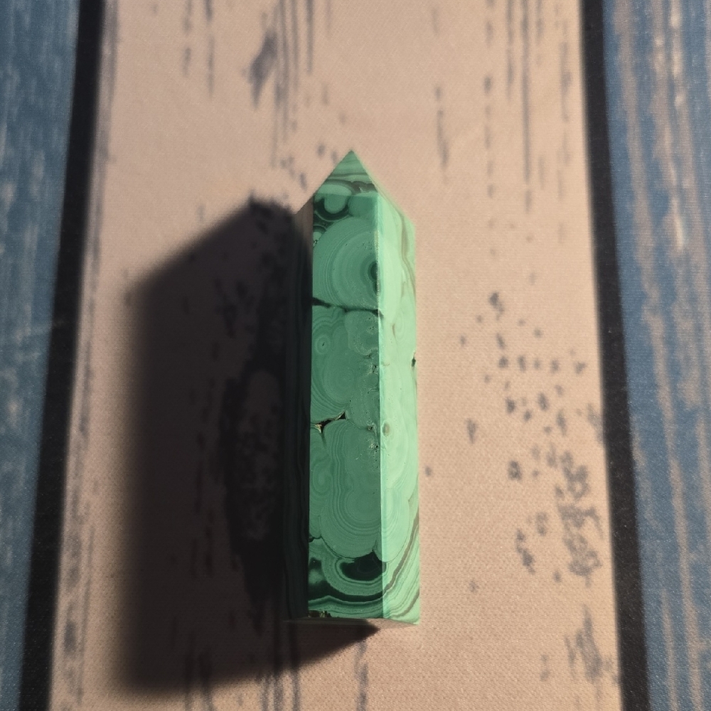 Green Malachite Crystal Tower